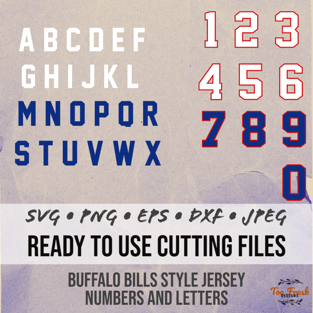 buffalo bills jersey number font