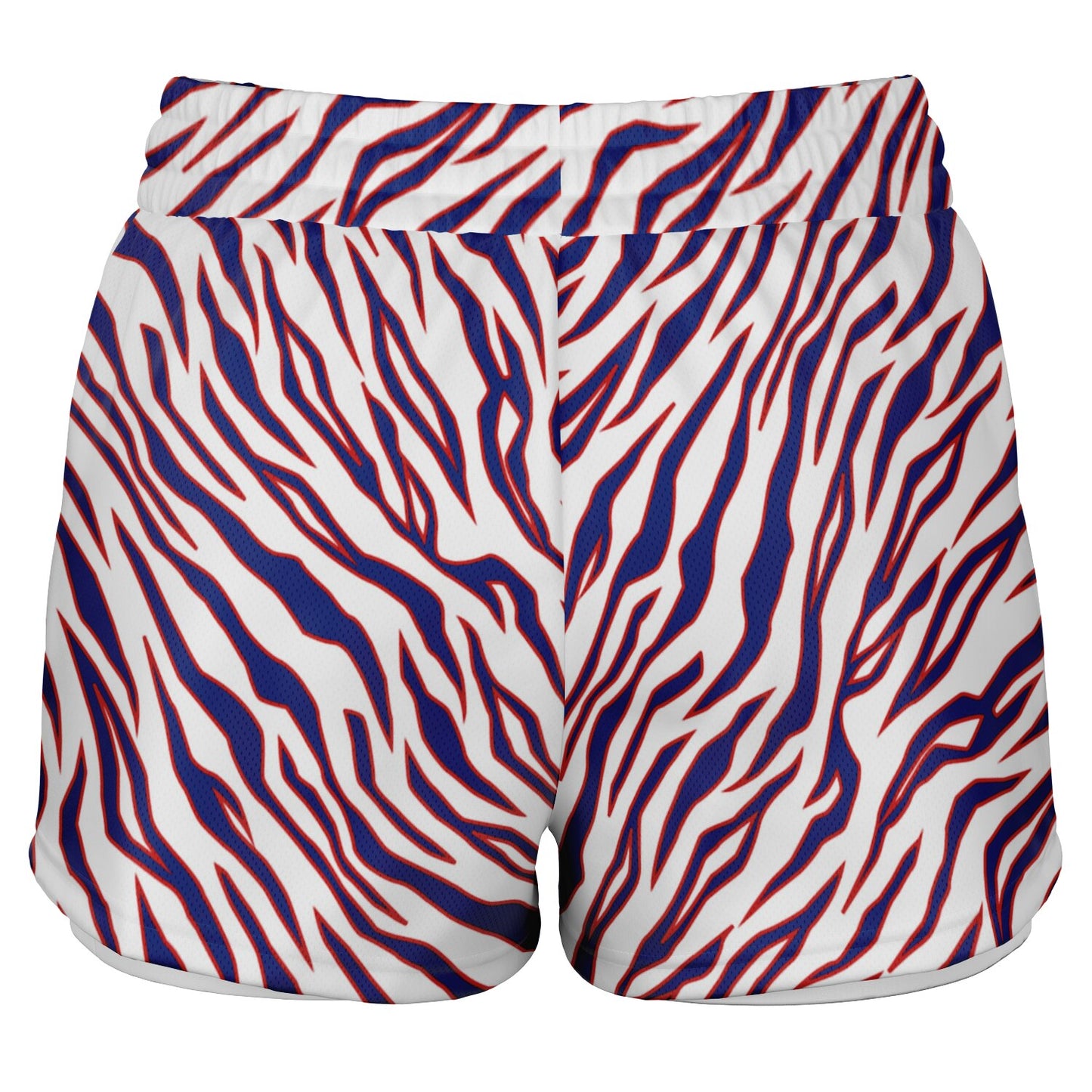 Women's Buffalo Bills Style Tiger Stripe 2-in-1 Shorts