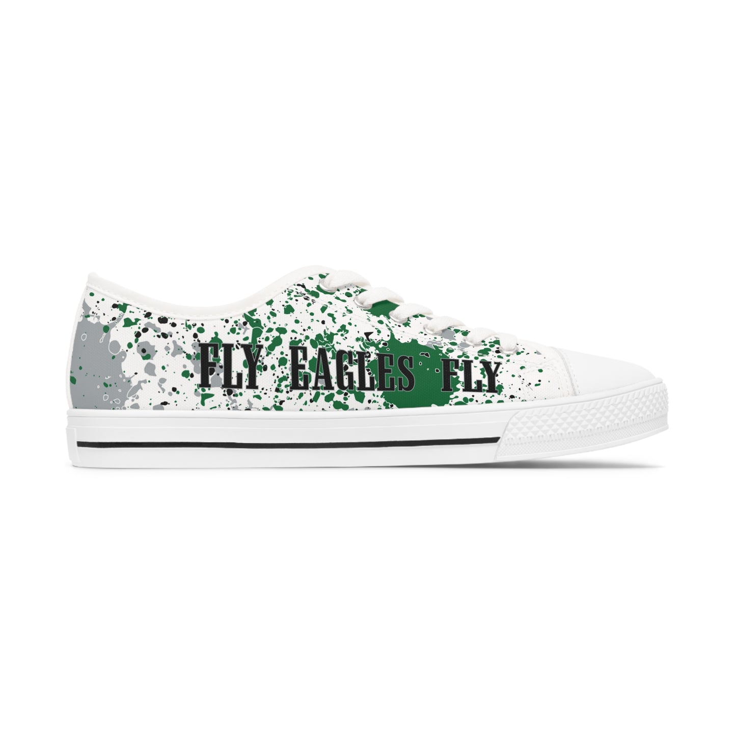 Fly Eagles Fly Women's Low Top Sneakers -Alternate Kelly Green