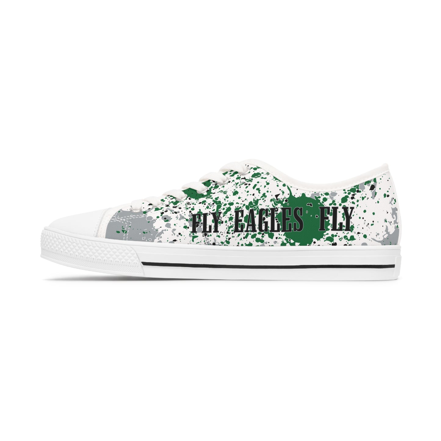 Fly Eagles Fly Women's Low Top Sneakers -Alternate Kelly Green