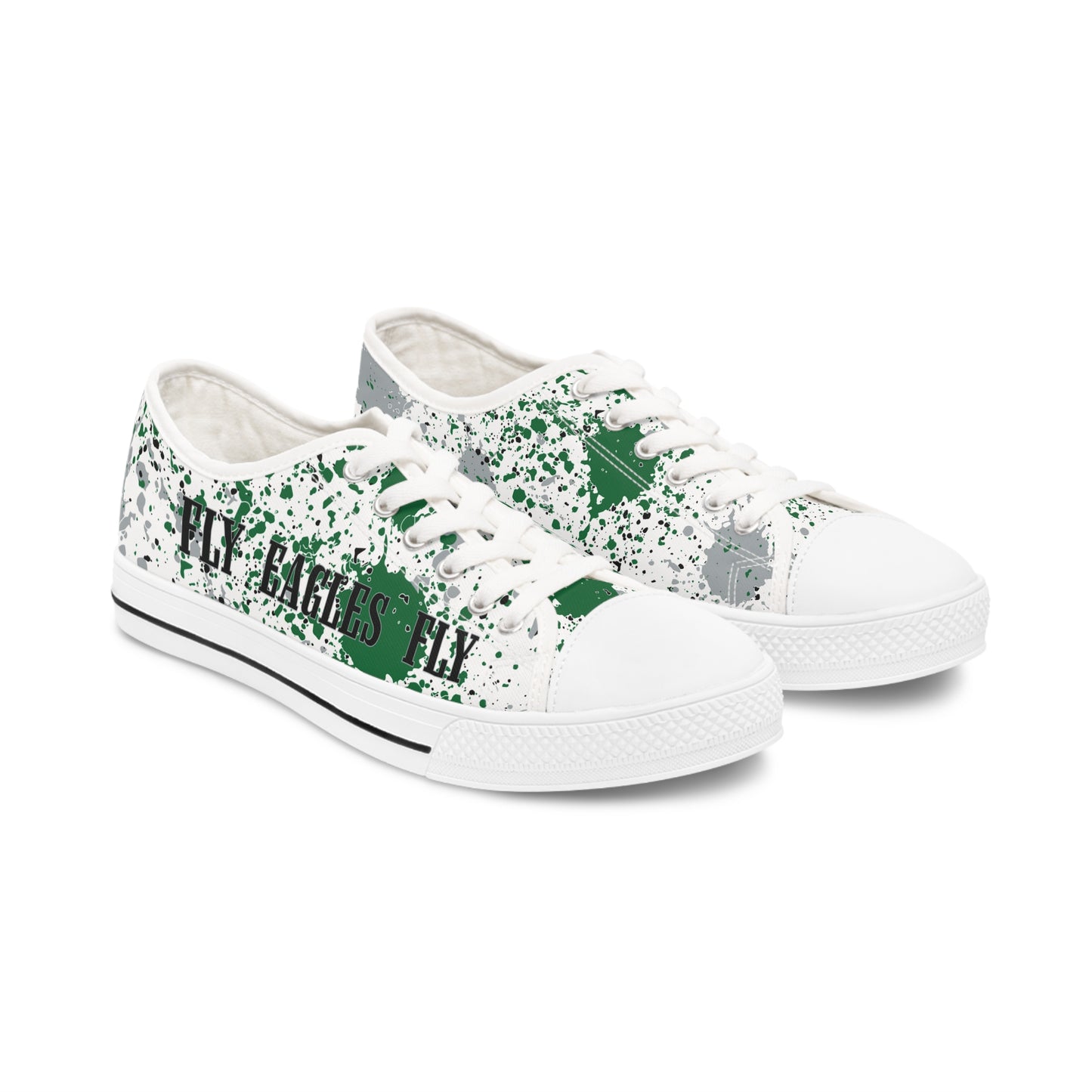 Fly Eagles Fly Women's Low Top Sneakers -Alternate Kelly Green