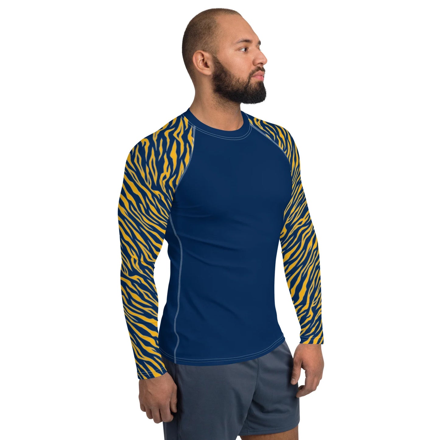 Buffalo Sabres Style Tiger Stripe Men's Athletic Long Sleeve