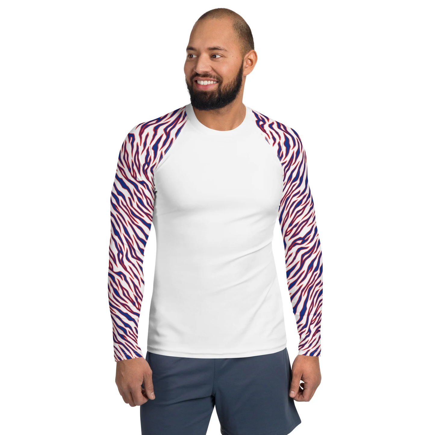 Buffalo Bills Tiger Stripe Men's White Athletic Long Sleeve - White