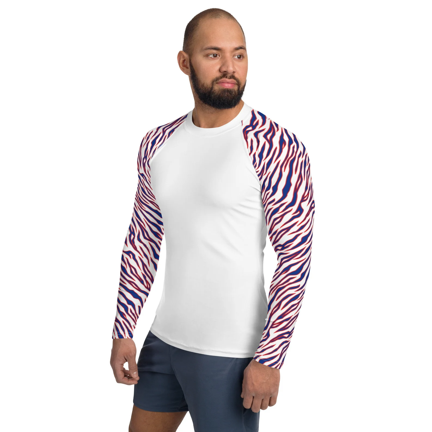 Buffalo Bills Tiger Stripe Men's White Athletic Long Sleeve - White