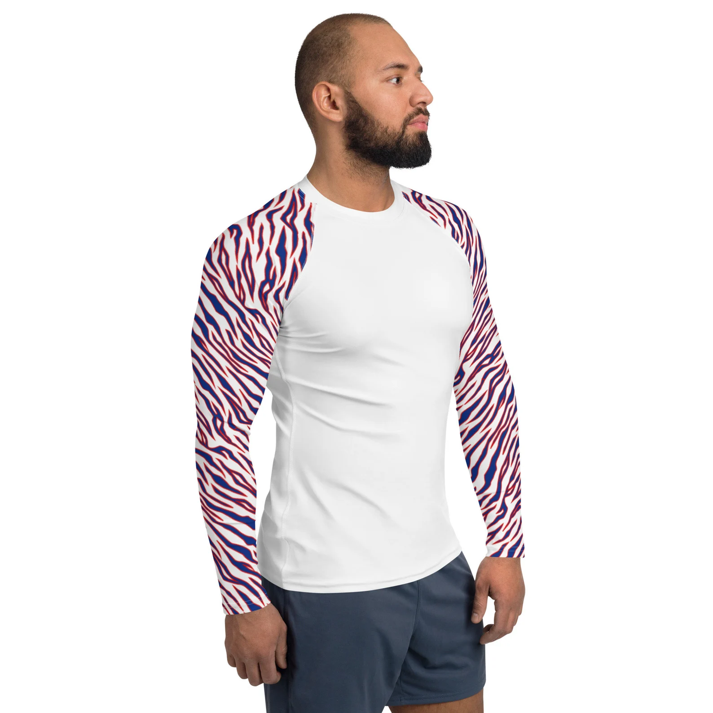 Buffalo Bills Tiger Stripe Men's White Athletic Long Sleeve - White