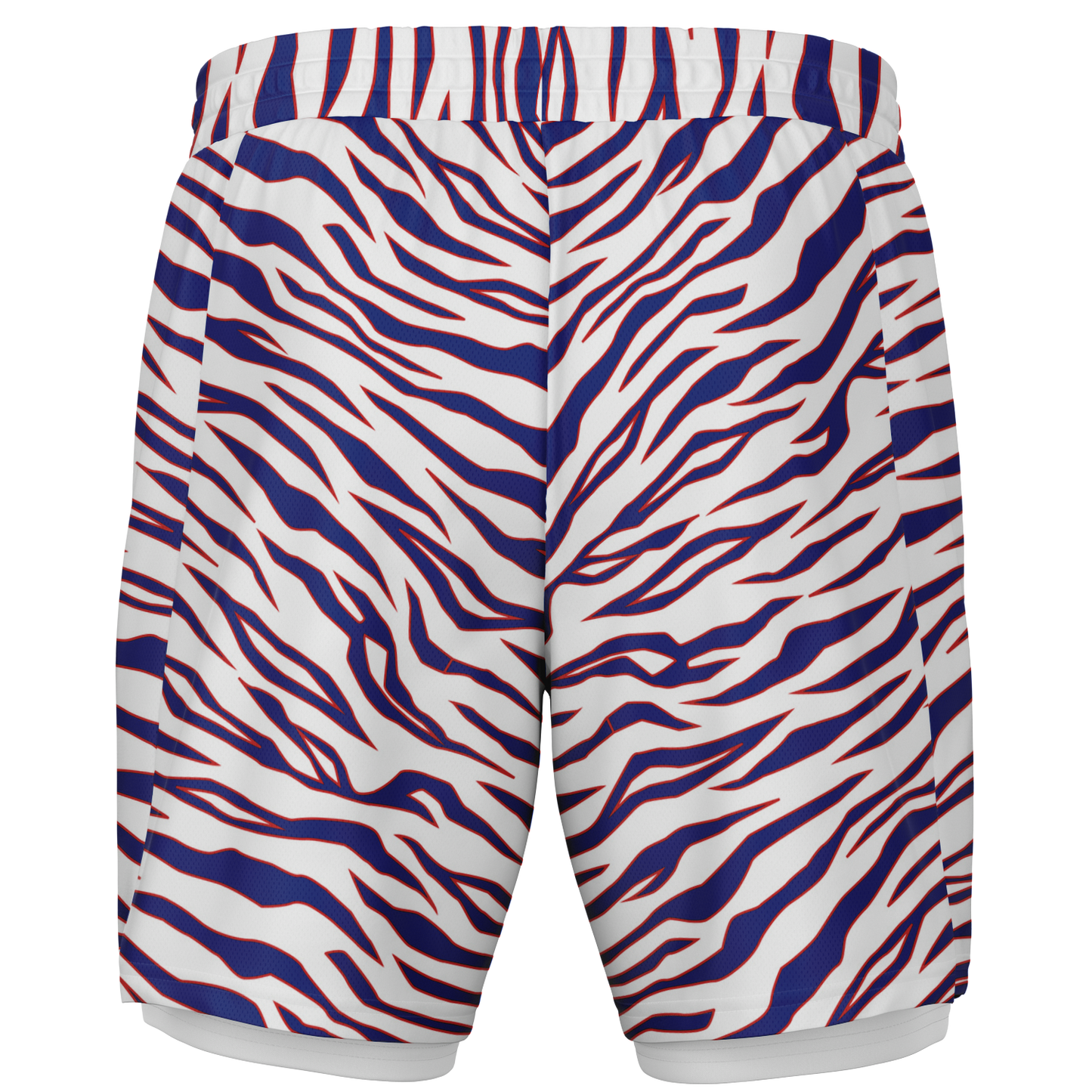 Men's Buffalo Bills Style Tiger Stripe 2-in-1 Shorts