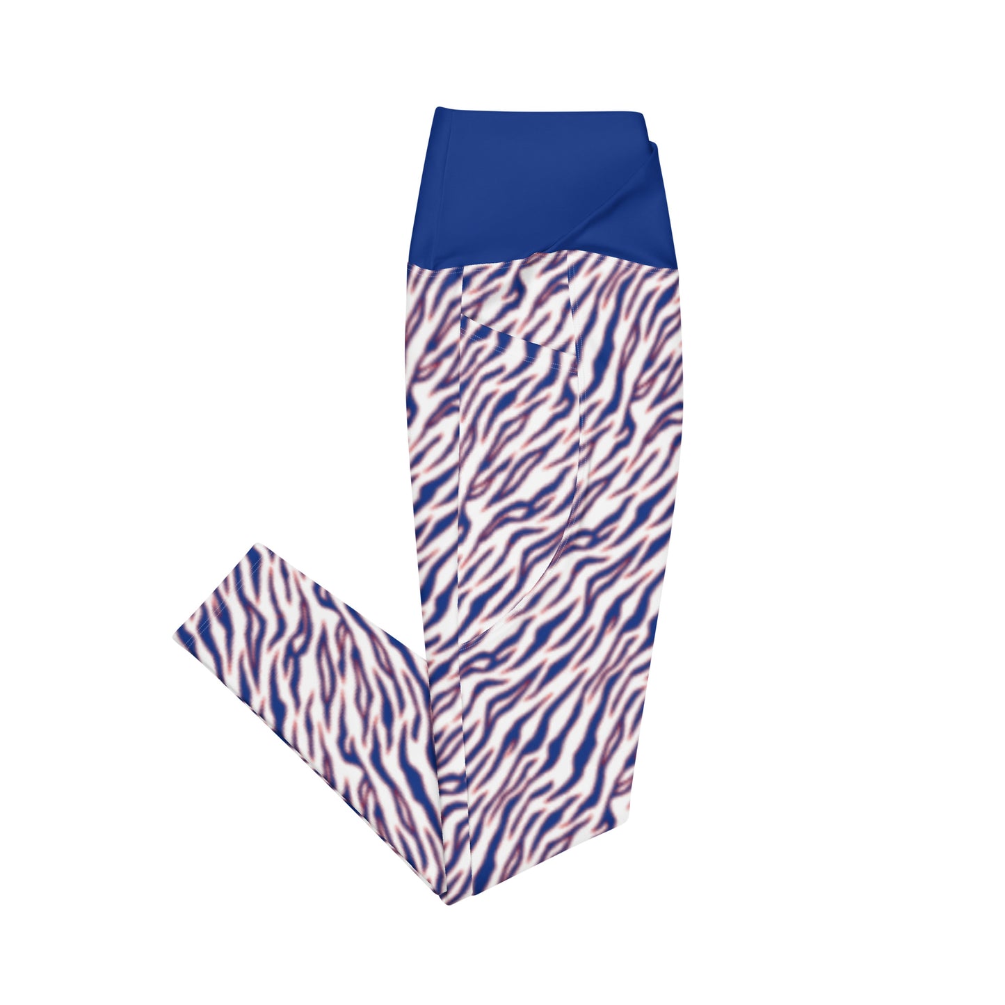 Buffalo Bills Style Tiger Stripe Crossover leggings with pockets